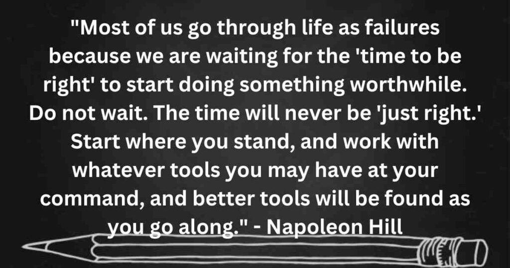 Napoleon Hill's solopreneur quote to staying motivated.