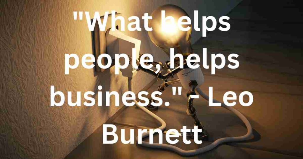 Leo Burnett's solopreneur quote to staying motivated.